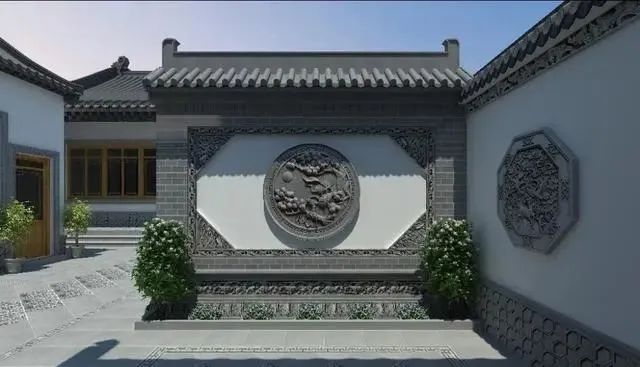 中式砖雕别墅小院(图3)